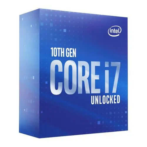 Intel Core I7-10700K CPU, 1200, 3.8 GHz (5.1 Turbo), 8-Core, 125W, 14nm,  16MB Cache, Overclockable, Comet Lake, NO HEATSINK/FAN