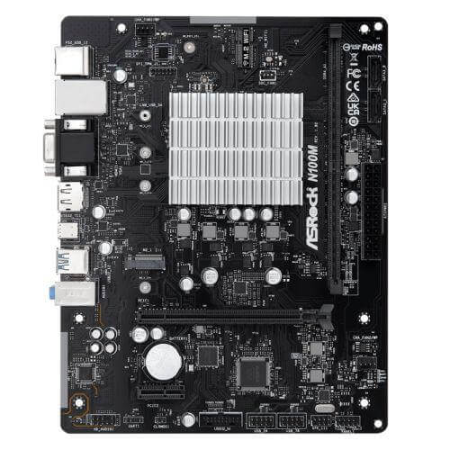 Asrock N100M, Integrated Intel Quad-Core N100, Micro ATX, 1 DDR4, VGA,