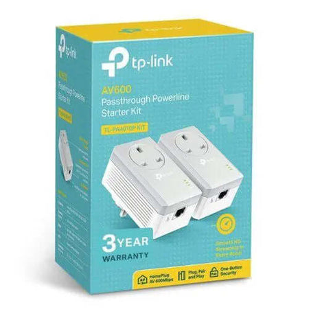 TP-LINK (TL-PA4010P KIT) AV600 10/100 Powerline Adapter Kit, 1-Port, £ 29.11 X-Case