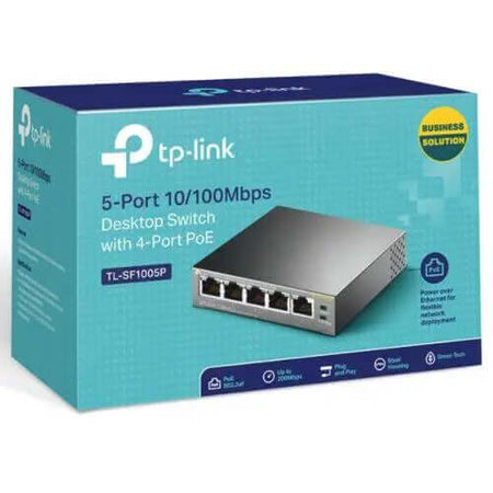 TP-LINK (TL-SF1005P) 5-Port 10/100 Unmanaged Desktop Switch, 4 Port £ 26.77 X-Case