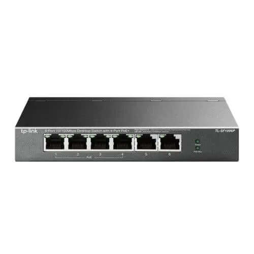 TP-LINK (TL-SF1006P) 6-Port 10/100 Unmanaged Desktop Switch, 4 Port £ 31.43 X-Case