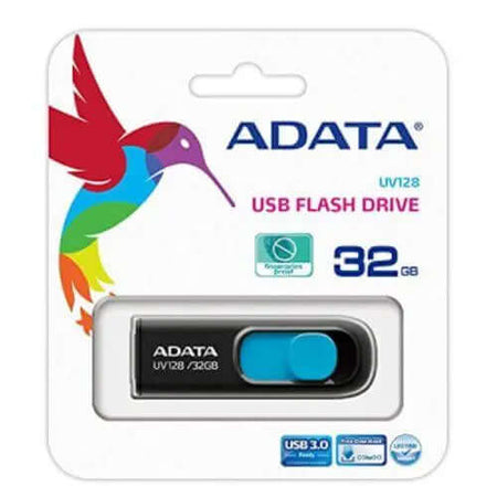 ADATA 32GB USB 3.0 Memory Pen, UV128, Retractable, Capless, Black & £ 2.97 X-Case