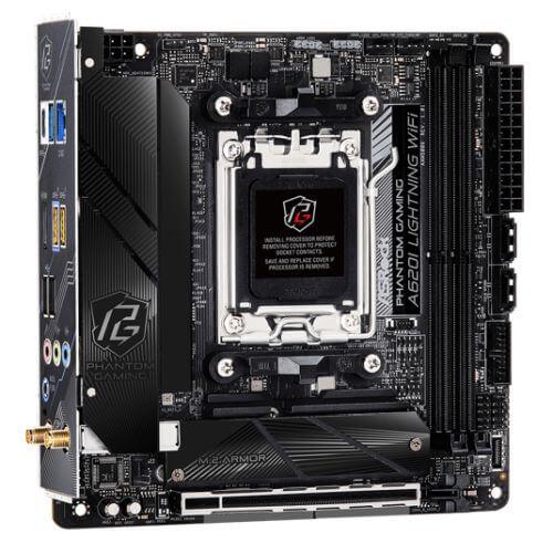 Asrock A620I LIGHTNING WIFI, AMD A620, AM5, Mini ITX, 2 DDR5, HDMI, Wi-Fi 6E, 2.5G LAN, 2x M.2-2