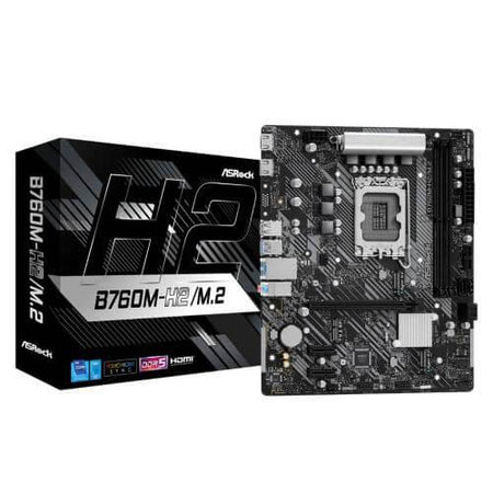 Asrock B760M-H2/M.2, Intel B760, 1700, Micro ATX, 2 DDR5, 2 HDMI, 2.5G LAN, PCIe4, 2x M.2-4