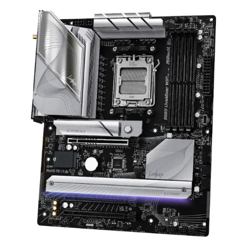 Asrock B850 LIVEMIXER WIFI, AMD B850, AM5, ATX, 4 DDR5, HDMI, DP, Wi-Fi 7, 2.5G LAN, RGB, 3x M.2-1