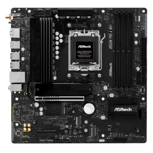 Asrock B850M PRO-A WIFI, AMD B850, AM5, Micro ATX, 4 DDR5, HDMI, DP, Wi-Fi 6E, 2.5G LAN, 3x M.2-0