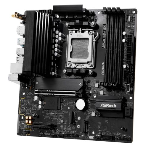 Asrock B850M PRO-A WIFI, AMD B850, AM5, Micro ATX, 4 DDR5, HDMI, DP, Wi-Fi 6E, 2.5G LAN, 3x M.2-1