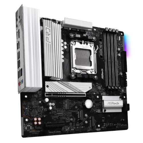 Asrock B850M PRO RS, AMD B850, AM5, Micro ATX, 4 DDR5, HDMI, DP, 2.5G LAN, RGB, 3x M.2-2