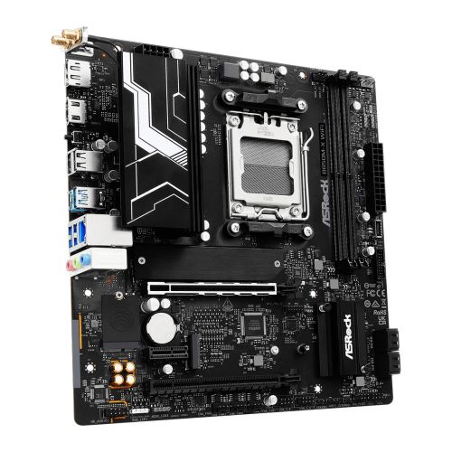 Asrock B850M-X WIFI, AMD B850, AM5, Micro ATX, 2 DDR5, HDMI, DP, Wi-Fi 6E, 2.5G LAN, 2x M.2-1