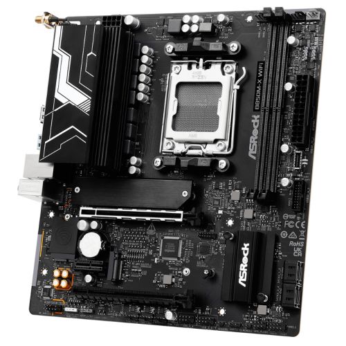 Asrock B850M-X WIFI, AMD B850, AM5, Micro ATX, 2 DDR5, HDMI, DP, Wi-Fi 6E, 2.5G LAN, 2x M.2-2