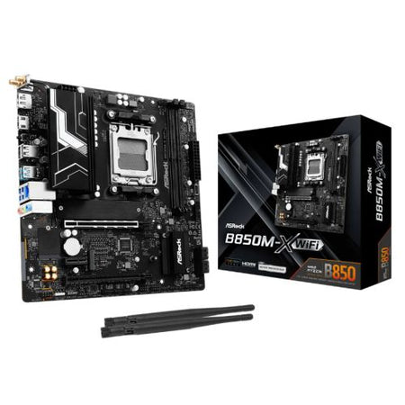 Asrock B850M-X WIFI, AMD B850, AM5, Micro ATX, 2 DDR5, HDMI, DP, Wi-Fi 6E, 2.5G LAN, 2x M.2-4