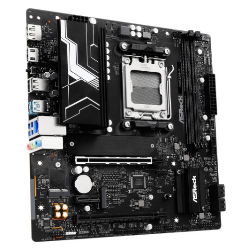 Asrock B850M-X, AMD B850, AM5, Micro ATX, 2 DDR5, HDMI, DP, 2.5G LAN, 2x M.2-1