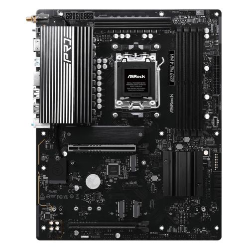 Asrock B850 PRO-A WIFI, AMD B850, AM5, ATX, 4 DDR5, HDMI, USB-C (DP-alt), Wi-Fi 6E, 2.5G LAN, 4x M.2-0