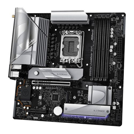 Asrock B860M LIVEMIXER WIFI, Intel B860, 1851, Micro ATX, 4 DDR5, HDMI, TB4, Wi-Fi 6E, 2.5G LAN, RGB, 3x M.2-2