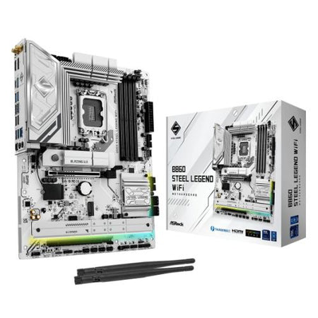 Asrock B860 STEEL LEGEND WIFI, Intel B860, 1851, ATX, 4 DDR5, HDMI, DP, TB4, Wi-Fi 6E, 2.5G LAN, RGB, 4x M.2-4