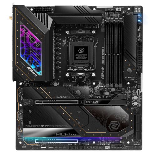 Asrock X870E TAICHI, AMD X870E, AM5, EATX, 4 DDR5, HDMI, 2 USB4, Wi-Fi 7, 5G LAN, RGB, 4x M.2-0