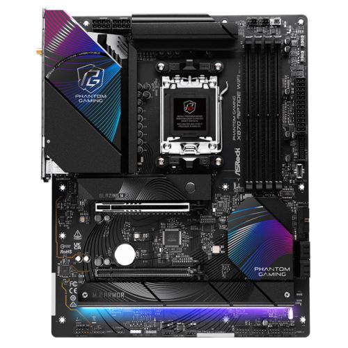 Asrock X870 RIPTIDE WIFI, AMD X870, AM5, ATX, 4 DDR5, HDMI, 2 USB4, Wi-Fi 7, 2.5G LAN, RGB, 3x M.2-0