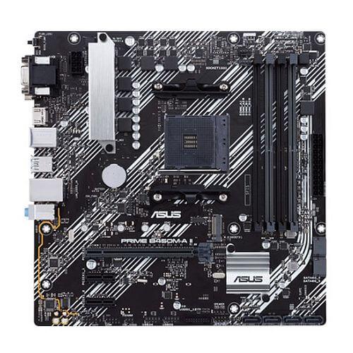 Asus PRIME B450M-A II, AMD B450, AM4, Micro ATX, 4 DDR4, VGA, DVI, HDMI, RGB Header, M.2-0