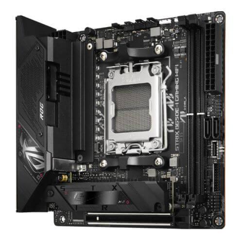 Asus ROG STRIX B650E-I GAMING WIFI, AMD B650, AM5, Mini ITX, 2 DDR5, HDMI, DP Alt Mode, Wi-Fi 6E, 2.5G LAN, PCIe5, 2x M.2-1