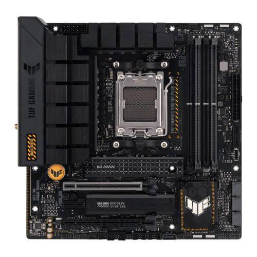 Asus TUF GAMING B650M-PLUS WIFI, AMD B650, AM5, Micro ATX, 4 DDR5, HDMI, DP, Wi-Fi 6, 2.5G LAN, PCIe4, 2x M.2-0