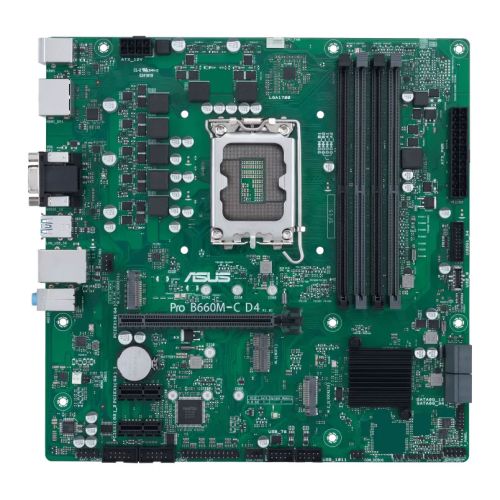 Asus PRO B660M-C D4-CSM - Corporate Stable Model, Intel B660, 1700, Micro ATX, 4 DDR4, VGA, HDMI, 2 DP, PCIe4, 2x M.2-0