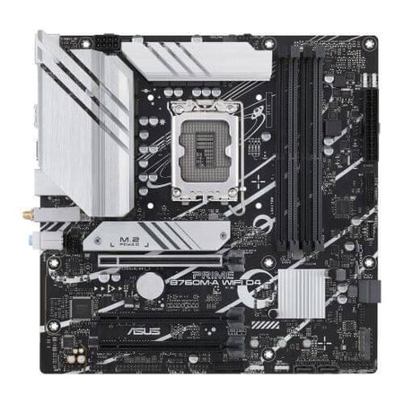 Asus PRIME B760M-A WIFI D4, Intel B760, 1700, Micro ATX, 4 DDR4, 2 HDMI, DP, Wi-Fi 6, 2.5G LAN, PCIe4, 2x M.2-0