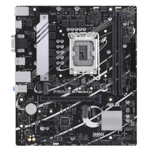 Asus PRIME B760M-K, Intel B760, 1700, Micro ATX, 2 DDR5, VGA, HDMI, 2.5G LAN, PCIe4, 2x M.2-0