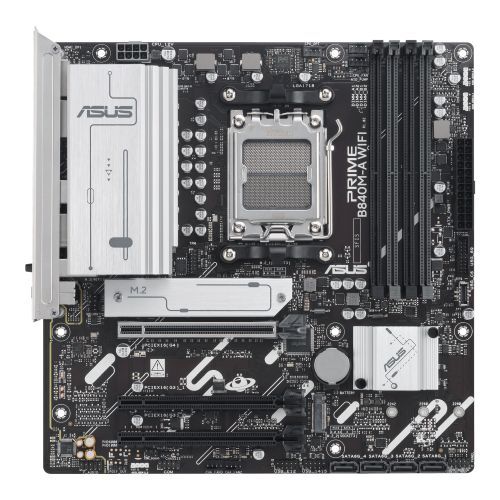 Asus PRIME B840M-A WIFI, AMD B840, AM5, Micro ATX, 4 DDR5, HDMI, 2 DP, Wi-Fi 6E, 2.5G LAN, 3x M.2-0