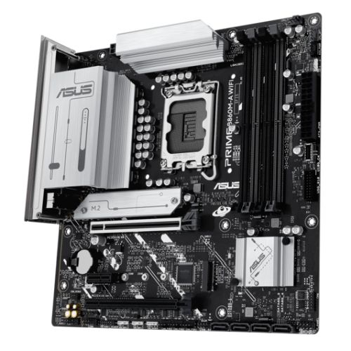 Asus PRIME B860M-A WIFI, Intel B860, 1851, Micro ATX, 4 DDR5, HDMI, 2 DP, Wi-Fi 6E, 2.5G LAN, 2x M.2-2