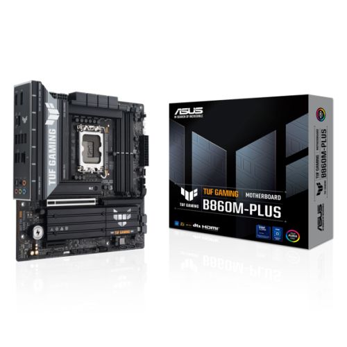 Asus TUF GAMING B860M-PLUS, Intel B860, 1851, Micro ATX, 4 DDR5, HDMI, DP, USB 20Gbps, 2.5G LAN, 3x M.2-5