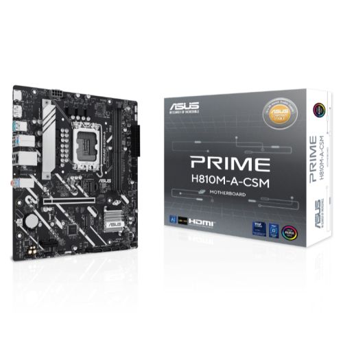 Asus PRIME H810M-A-CSM - Corporate Stable Model, Intel H810, 1851, Micro ATX, 2 DDR5, HDMI, DP, GB LAN, 2x M.2-5