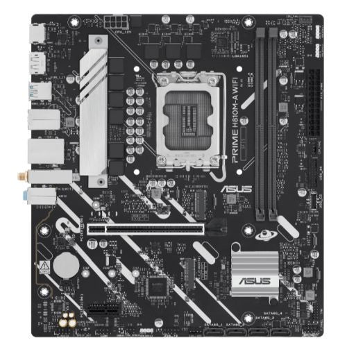 Asus PRIME H810M-A WIFI, Intel H810, 1851, Micro ATX, 2 DDR5, HDMI, DP, Wi-Fi 6E, GB LAN, 2x M.2-0