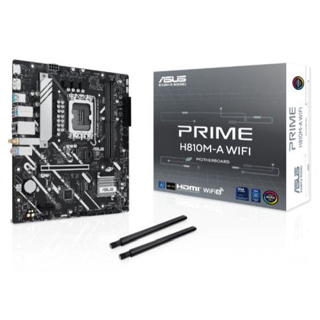 Asus PRIME H810M-A WIFI, Intel H810, 1851, Micro ATX, 2 DDR5, HDMI, DP, Wi-Fi 6E, GB LAN, 2x M.2-4