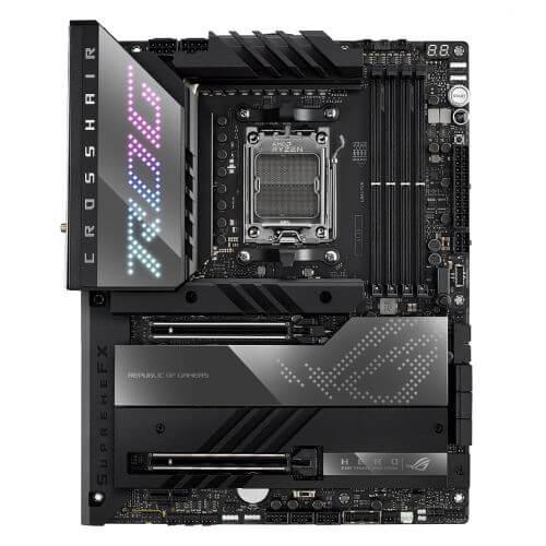 Asus ROG CROSSHAIR X670E HERO, AMD X670, AM5, ATX, 4 DDR5, HDMI, 2 USB4, Wi-Fi 6E, 2.5G LAN, PD 3.0 60W, PCIe5, RGB, 5x M.2-0