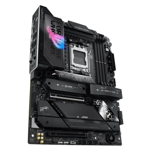 Asus ROG STRIX X870E-E GAMING WIFI, AMD X870E, AM5, ATX, 4 DDR5, HDMI, 2 USB4, Wi-Fi 7, 5G LAN, PD 30W, RGB, 5x M.2-1