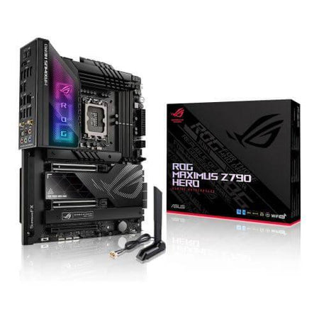 Asus ROG MAXIMUS Z790 HERO, Intel Z790, 1700, ATX, 4 DDR5, HDMI, 2 Thunderbolt, Wi-Fi 6E, 2.5G LAN, PCIe5, Hyper M.2 Card, RGB, 5x M.2-5