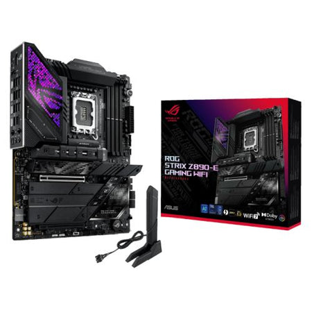 Asus ROG STRIX Z890-E GAMING WIFI, Intel Z890, 1851, ATX, 4 DDR5, HDMI, DP, 2 TB4, Wi-Fi 7, 5G LAN, PD 30W, RGB, 7x M.2-5