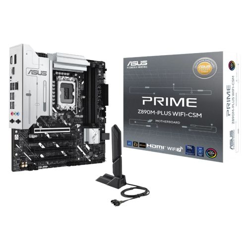 Asus PRIME Z890M-PLUS WIFI, Intel Z890, 1851, Micro ATX, 4 DDR5, HDMI, DP, Wi-Fi 7, 2.5G LAN, 3x M.2-4