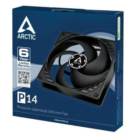 Arctic P14 Pressure Optimised 14cm Case Fan, Black, Fluid Dynamic - £ 5.59 X-Case