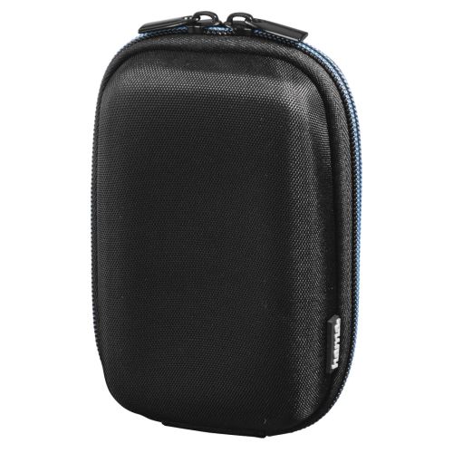 Hama Hardcase Zip 80M Camera Case, Belt Loop, Neck Strap, Black/Blue, 7.5 x 4.5 x 12.5 cm Compartment-0