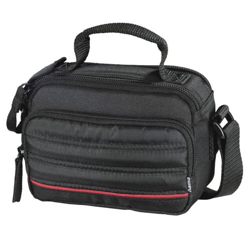 Hama Samara 100 Camera Bag, Shoulder Strap, Removable Divider, Black, 14.5 x 7.5 x 10.5 cm Compartment-0