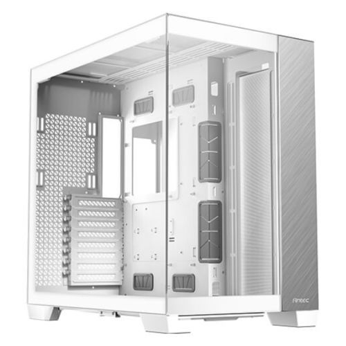 Antec C8 Aluminium Gaming Case w/ Glass Side & Front, E-ATX, Dual Chamber, Mesh Panels, USB-C, White-0