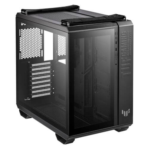 Asus TUF Gaming GT502 Case w/ Front & Side Glass Window, ATX, Dual Chamber, Modular Design, LED Control Button, USB-C, Carry Handles, Black-3