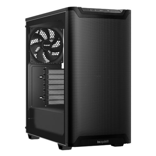 Be Quiet! Pure Base 501 Airflow Window Gaming Case, ATX w/ Glass Side, Compact Design, 2 Pure Wings 3 Fans, High Airflow Front & Top, USB-C, Black-0