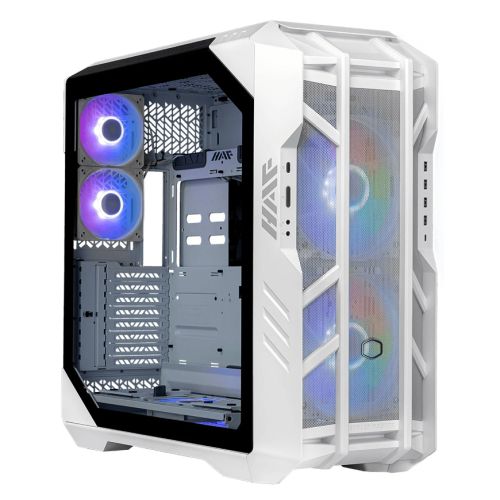 Cooler Master HAF 700 Gaming Case w/ Glass Side, E-ATX, Multi Chamber, 5x ARGB Fans, ARGB Fan Hub, USB-C, White-0