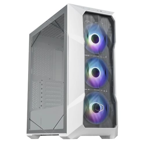 Cooler Master MasterBox TD500 Mesh V2 Gaming Case w/ Glass Side, E-ATX, 3x ARGB Fans, ARGB Fan Hub, FineMesh Front, USB-C, White-0