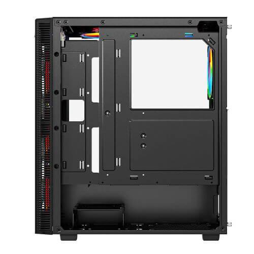 Vida Sirocco V2 Black ARGB Gaming Case w/ Glass Window, ATX, 6x ARGB Fans, Mesh Front-5