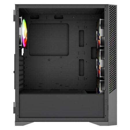 Vida Typhoon Black ARGB Gaming Case w/ Glass Window, ATX, Mesh Front, 4x ARGB Fans-5