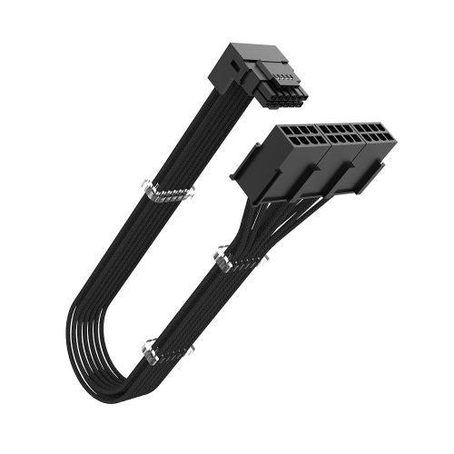 Akasa G-Nexus PX24 90 Degree 12VHPWR Cable, 12+4-pin to Three 8-Pin Adapter, Up to 600W of Power, 300mm-0