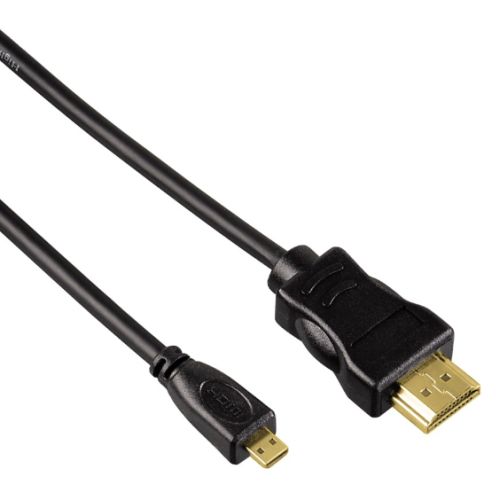 Hama High Speed HDMI Male to HDMI Type-D (Micro) Male Cable, Ethernet, Gold-Plated, 0.5 Metre-0